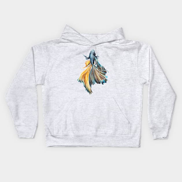 Siamese fighting fish Kids Hoodie by Alla_LSK